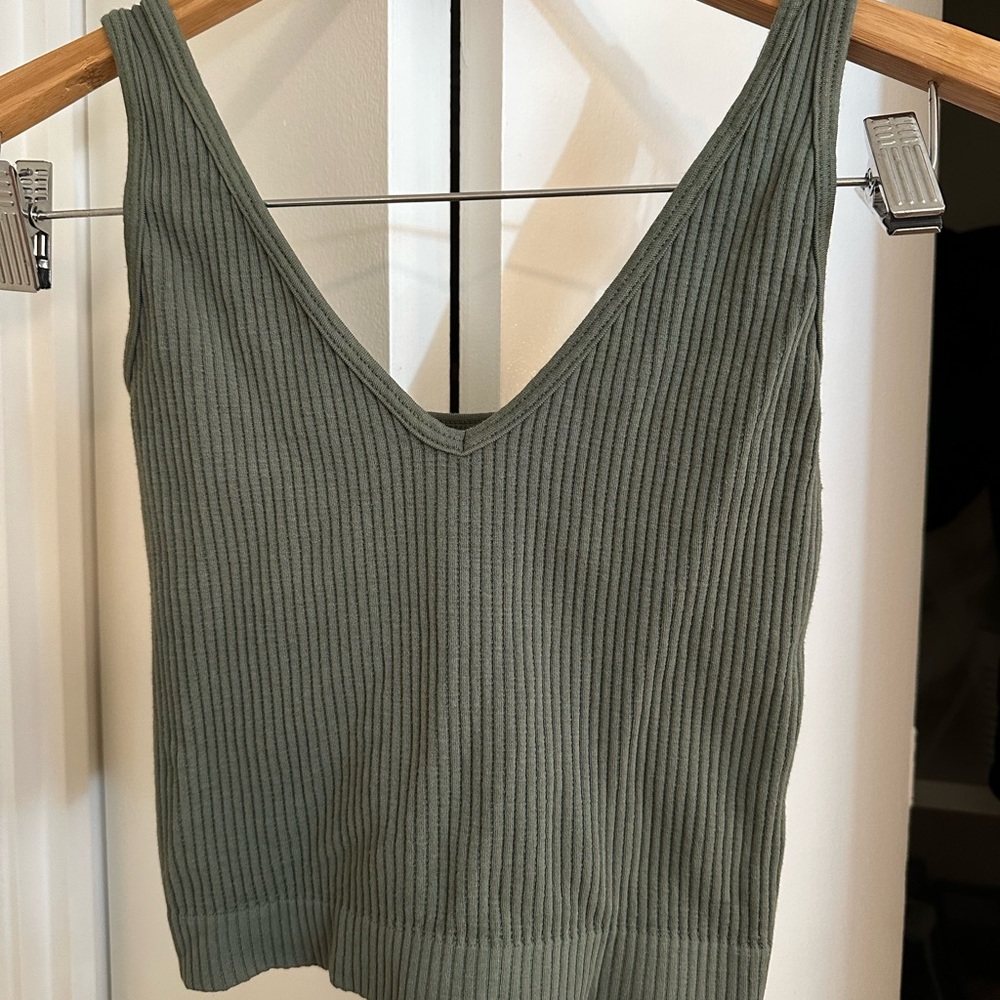 Free people cropped ribbed tank